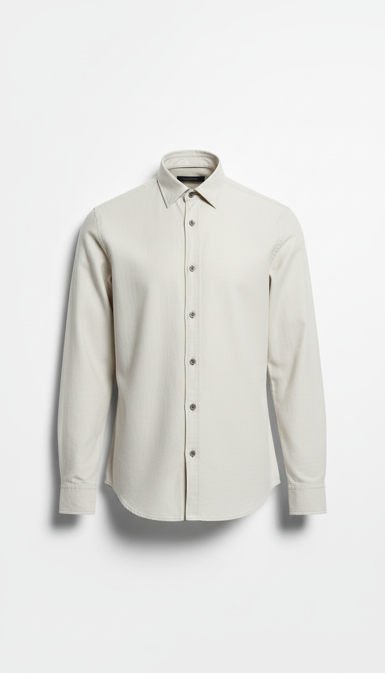 Crisp Cotton Button-Down Shirt in Poplin