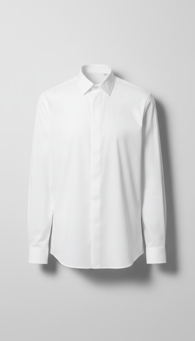 White Cotton Poplin Shirt