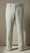 Cotton tailored trousers with pleated front