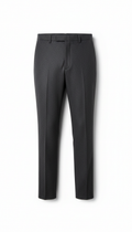 Charcoal Wool Tailored Trousers